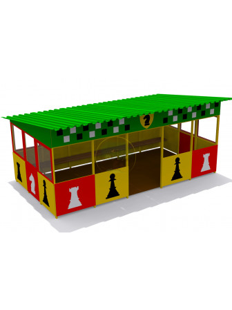 Теневой навес 24 м2 "Шахматный" №20
